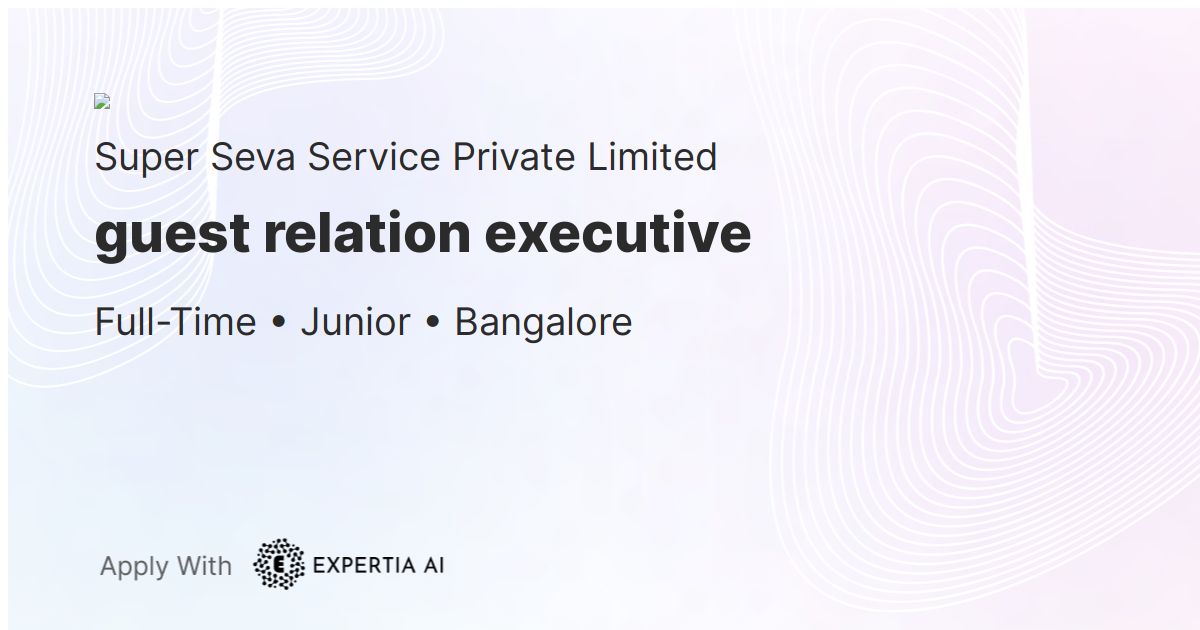 guest-relation-executive-job-bangalore-junior