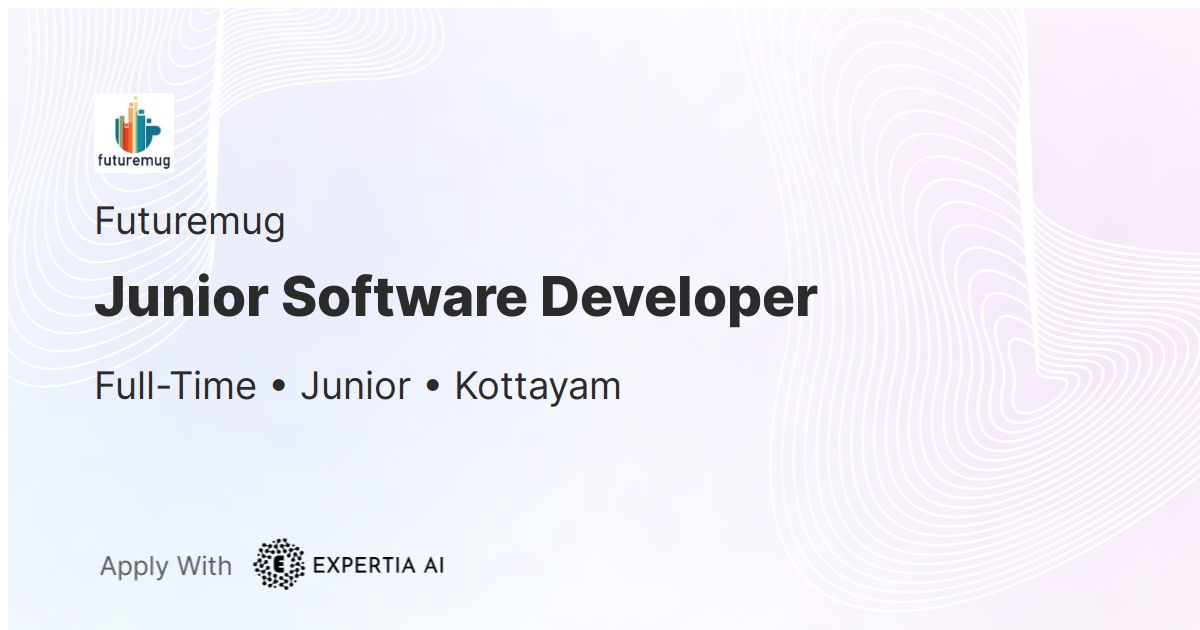 Junior Software Developer Job | Kottayam | Junior