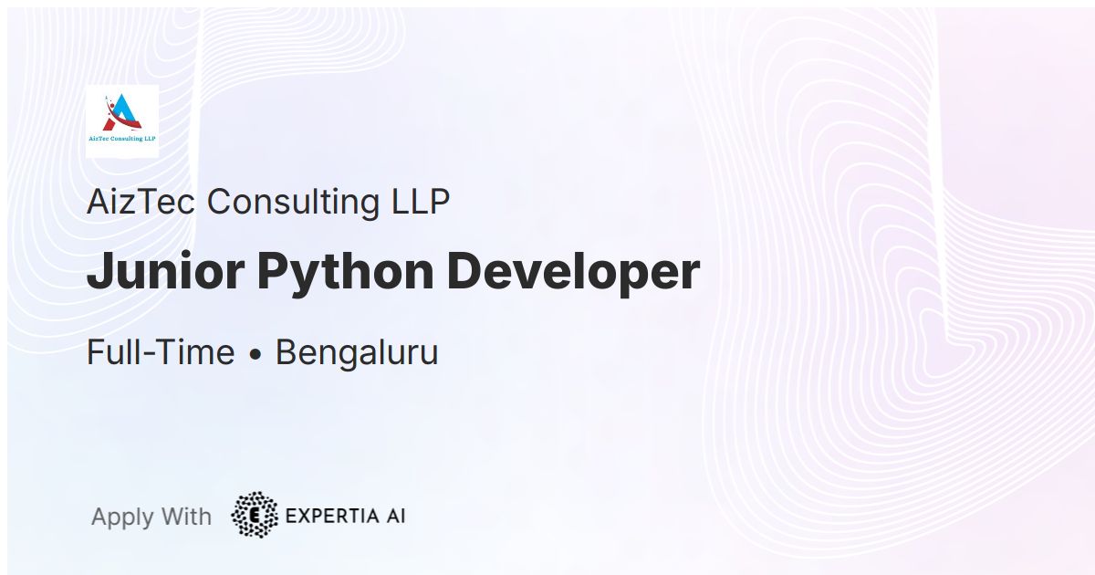 Junior Python Developer Job | Bengaluru | Mid-Level
