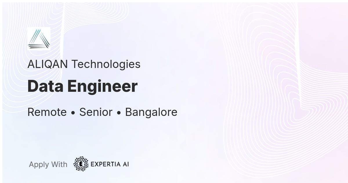 Data Engineer Job | Bangalore | Senior